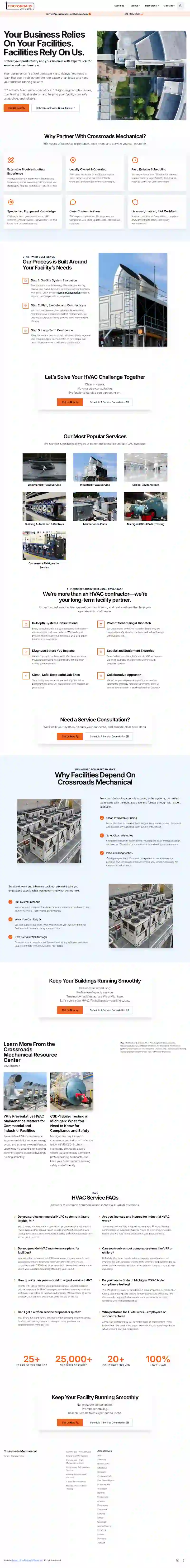 mockup of a website on a computer screen